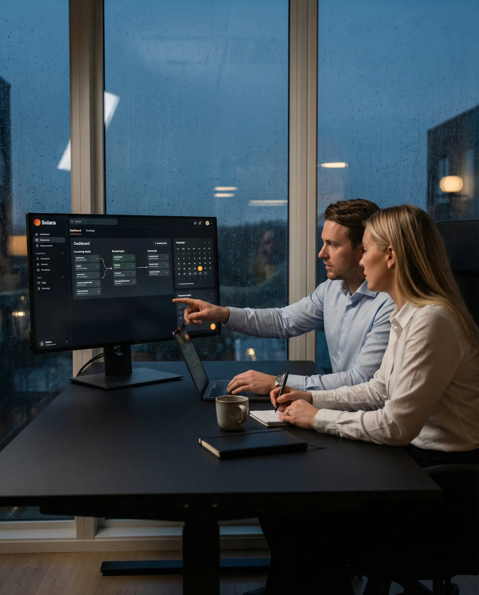 Solara team på kontoret